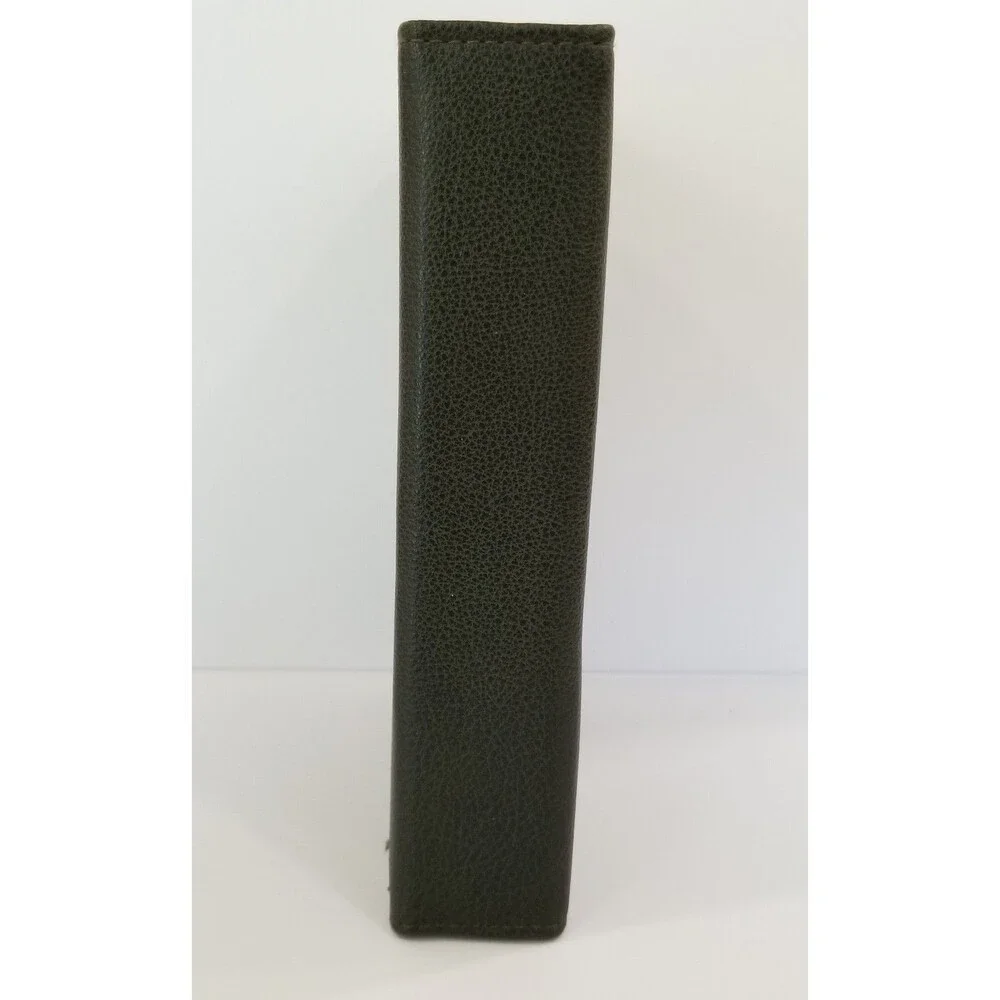 Mundex Dark Green Leather Planner Journal Snap Closure Vintage Unused Like New